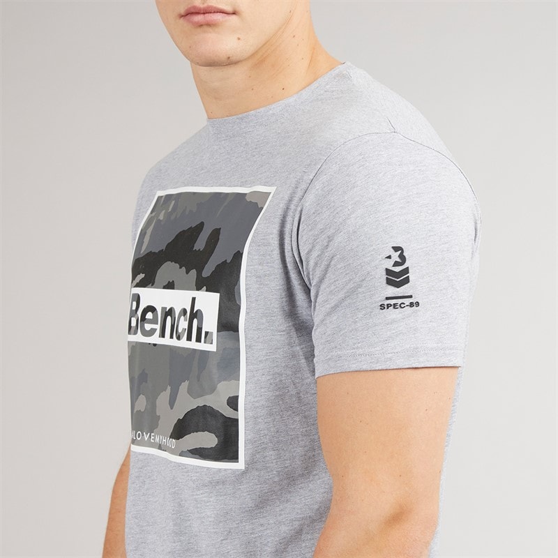 Mens Sanlo T-Shirt And Shorts Set Grey Marl - Image 3