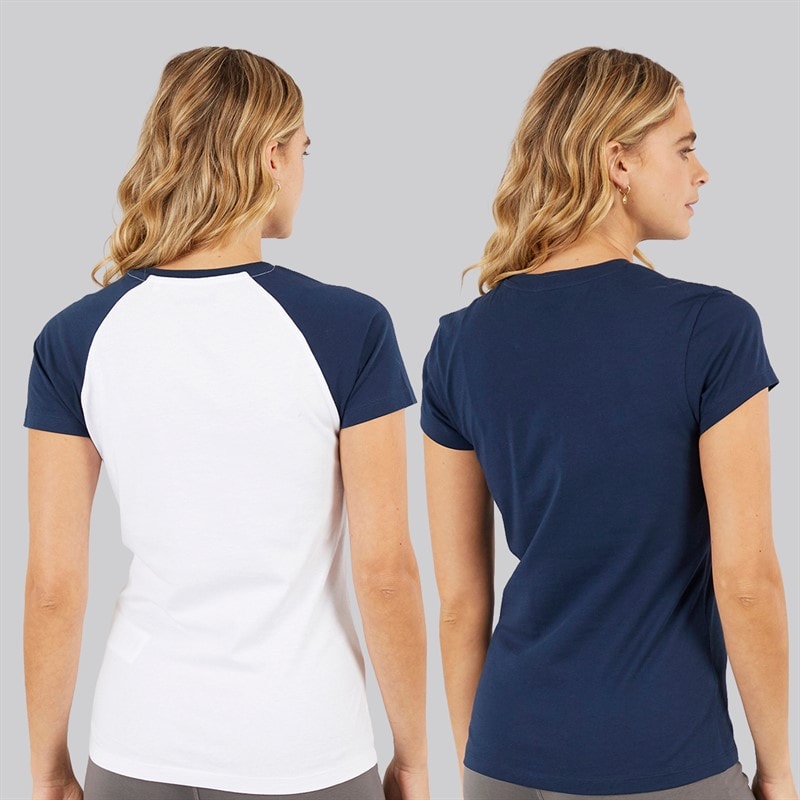 Womens Nerissa Two Pack T-Shirts White/Navy - Image 2