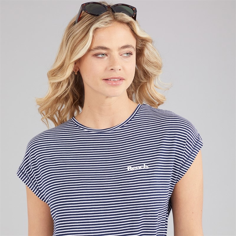 Womens Zaina Beach Dress Navy/White Stripe - Image 3