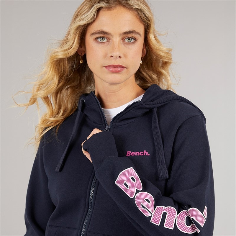 Womens Darcine Zip Thru Hoodie Navy - Image 3
