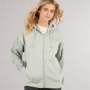 Womens Liney Zip Thru Hoodie Sage
