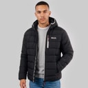 Mens Gaudino Hooded Puffer Jacket Black