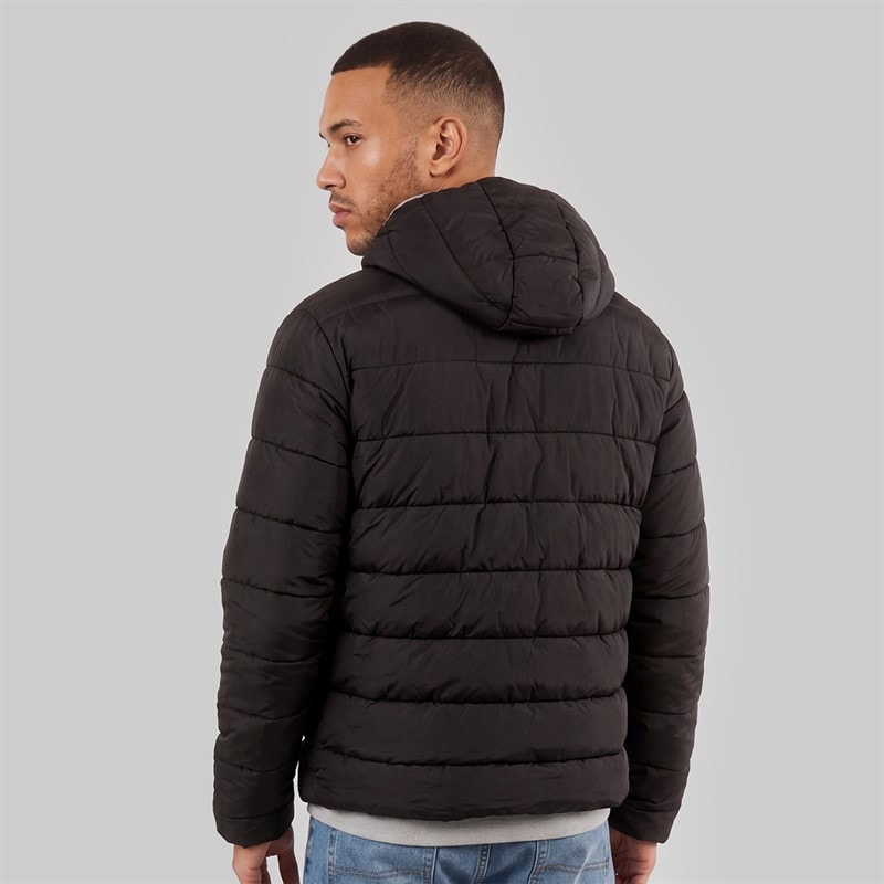 Mens Gaudino Hooded Puffer Jacket Black - Image 2