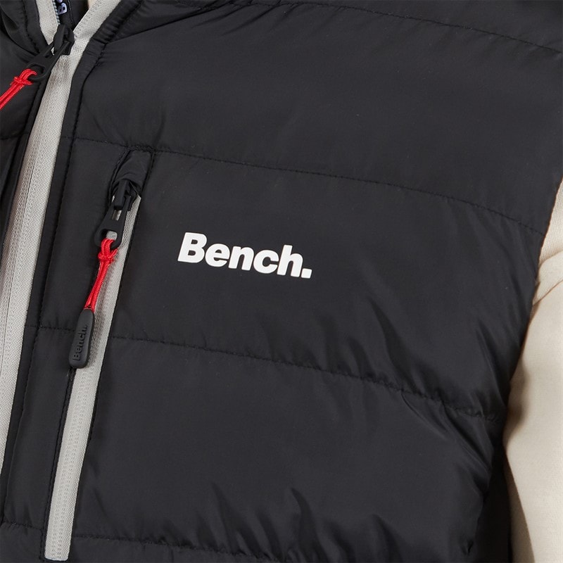 Mens Galban Hooded Puffer Gilet Black - Image 5