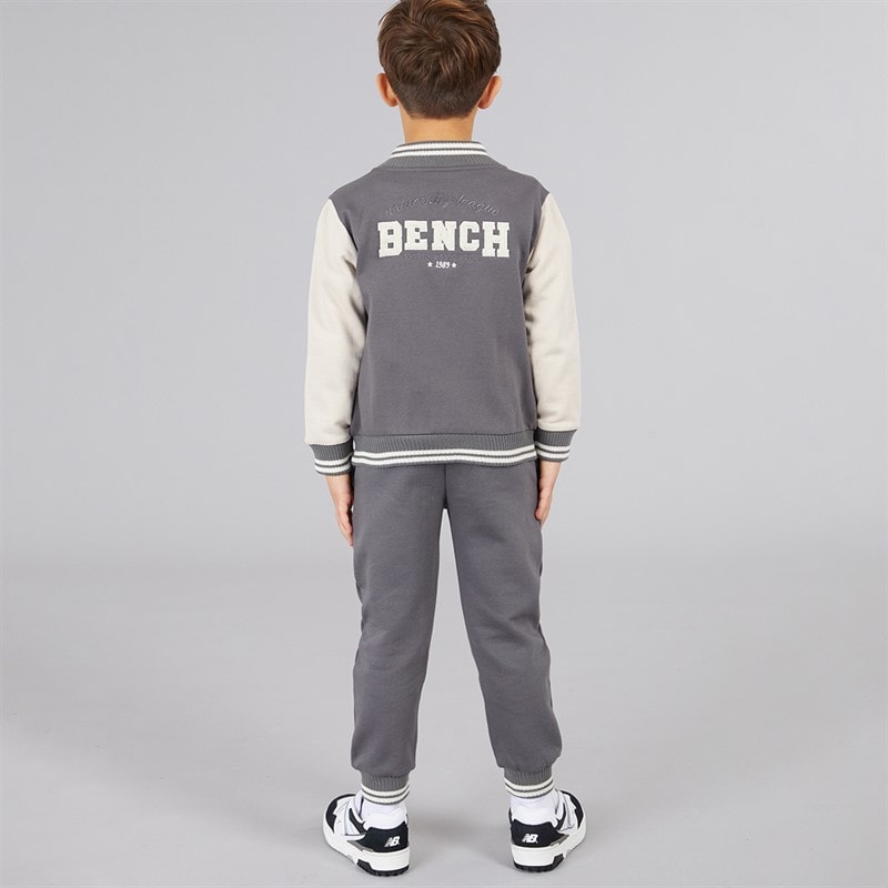 Boys Varsity Jacket And Joggers Set Grey - Image 2