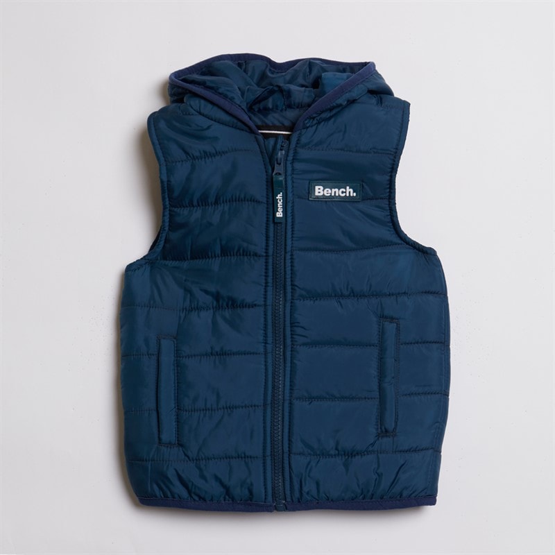 Boys Puffer Gilet T-Shirt And Cargo Trousers Set White - Image 2