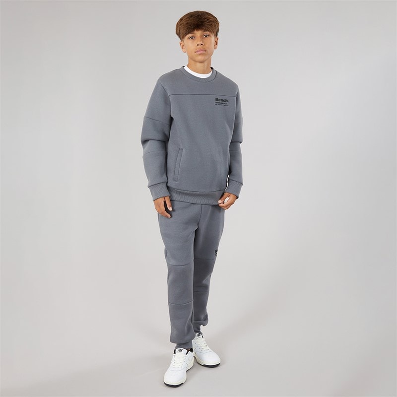 Boys Techshun Tracksuit Steel Grey - Image 4