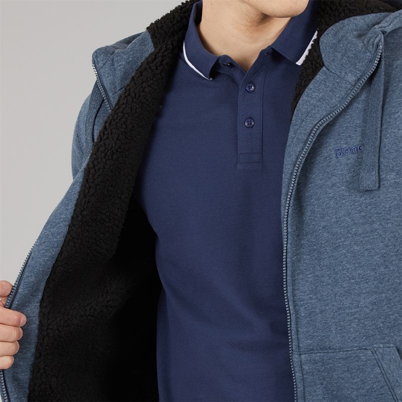 Mens Baraz Hoodie Navy Marl - Image 3
