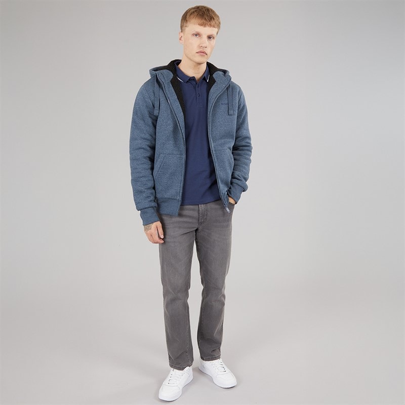 Mens Baraz Hoodie Navy Marl - Image 4