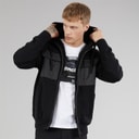 Mens Minski Knitted Hoodie Black
