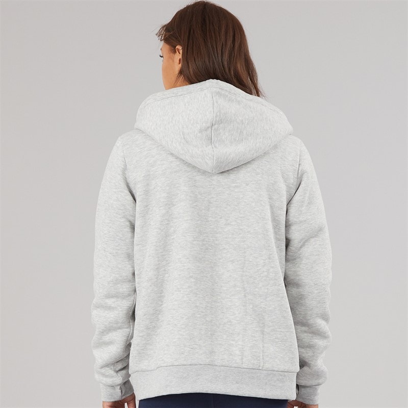 Womens Mintz Teddy Lined Zip Thru Hoodie Grey Marl - Image 2