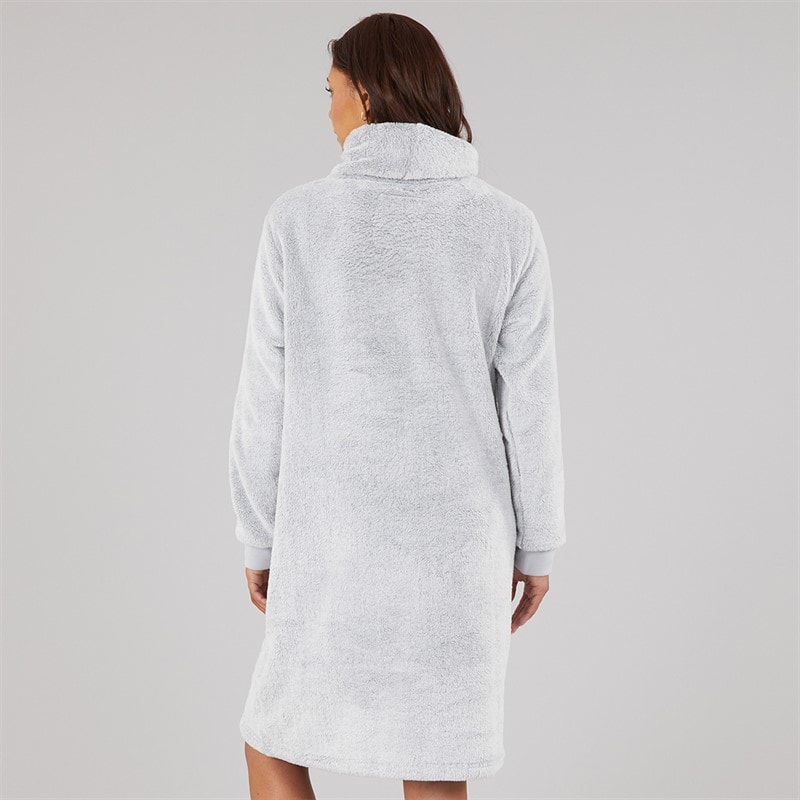 Womens Fluffy Snuggle Top Grey - Image 2