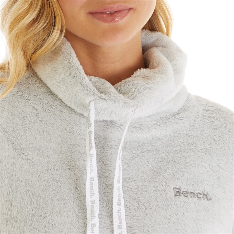 Womens Fluffy Snuggle Top Grey - Image 3