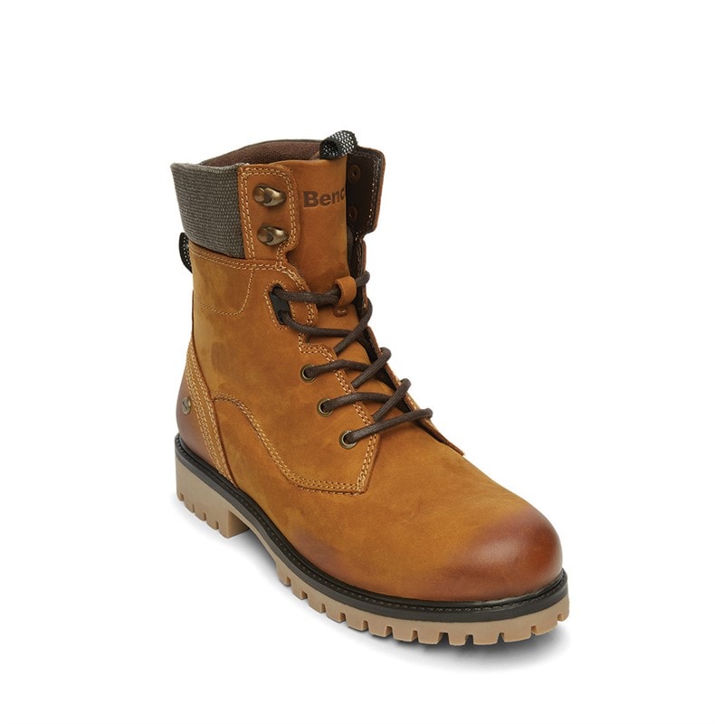 Mens Oldham Aviator Boots Camel - Image 4
