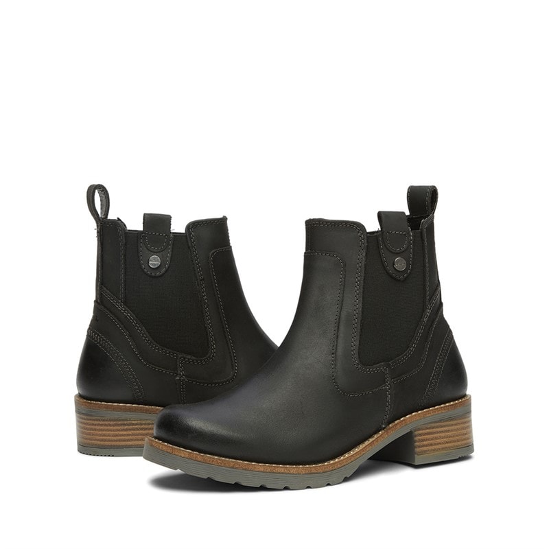 Womens Weaver Chelsea Boots Black - Image 5