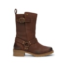 Womens Wardour Buckled Biker Boots Brown