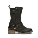 Womens Wardour Buckled Biker Boots Black