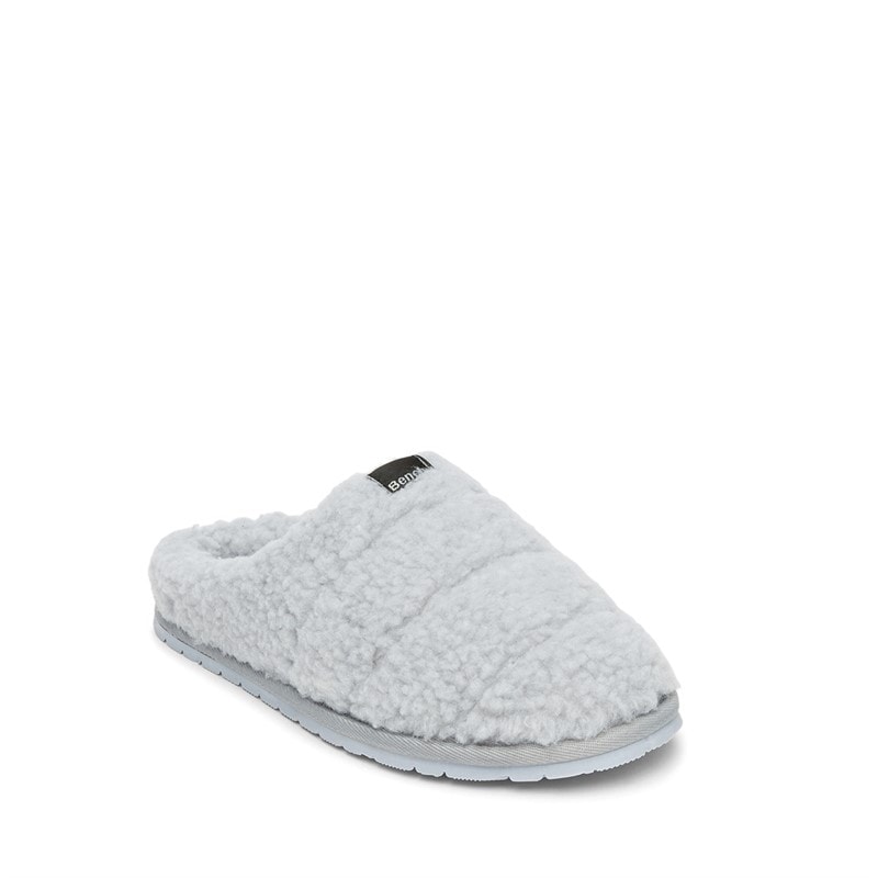 Womens Abbie Mule Slippers Grey - Image 4