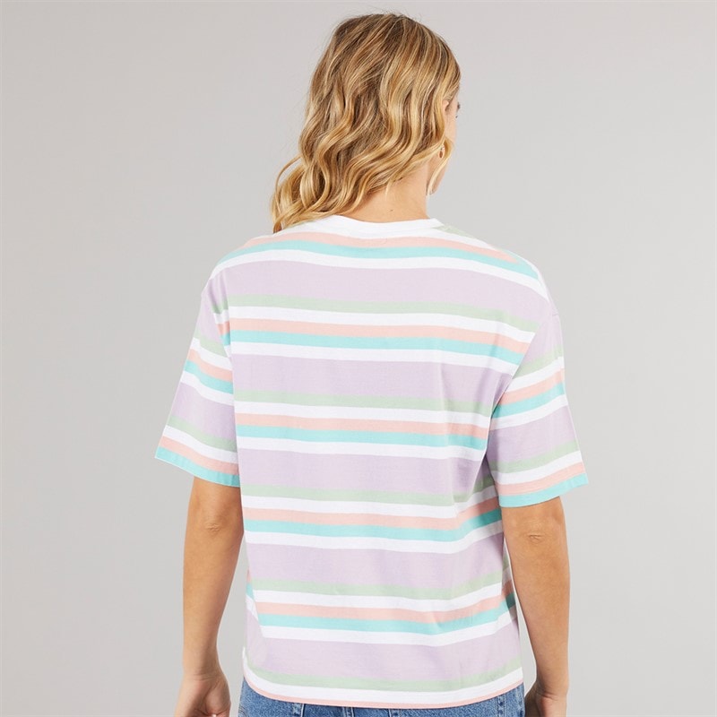Womens Sharni T-Shirt Purple Stripe - Image 2