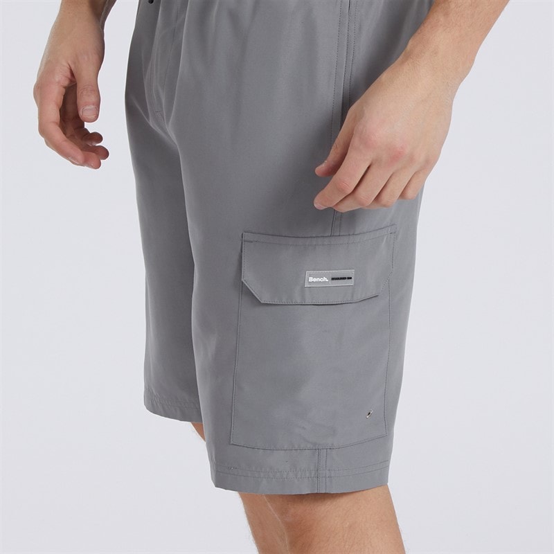 Mens Shallis Cargo Swim Shorts Steel Grey - Image 3