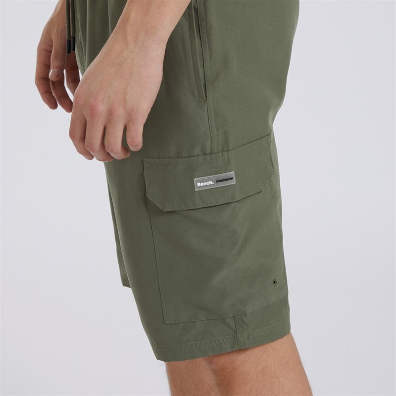 Mens Shallis Cargo Swim Shorts Khaki - Image 3