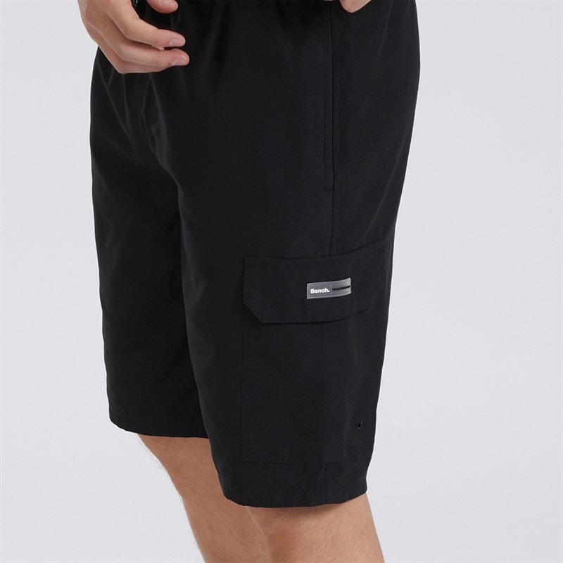 Mens Shallis Cargo Swim Shorts Black - Image 3