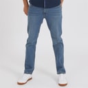 Mens Stuart Straight Fit Jeans Mid Blue Wash
