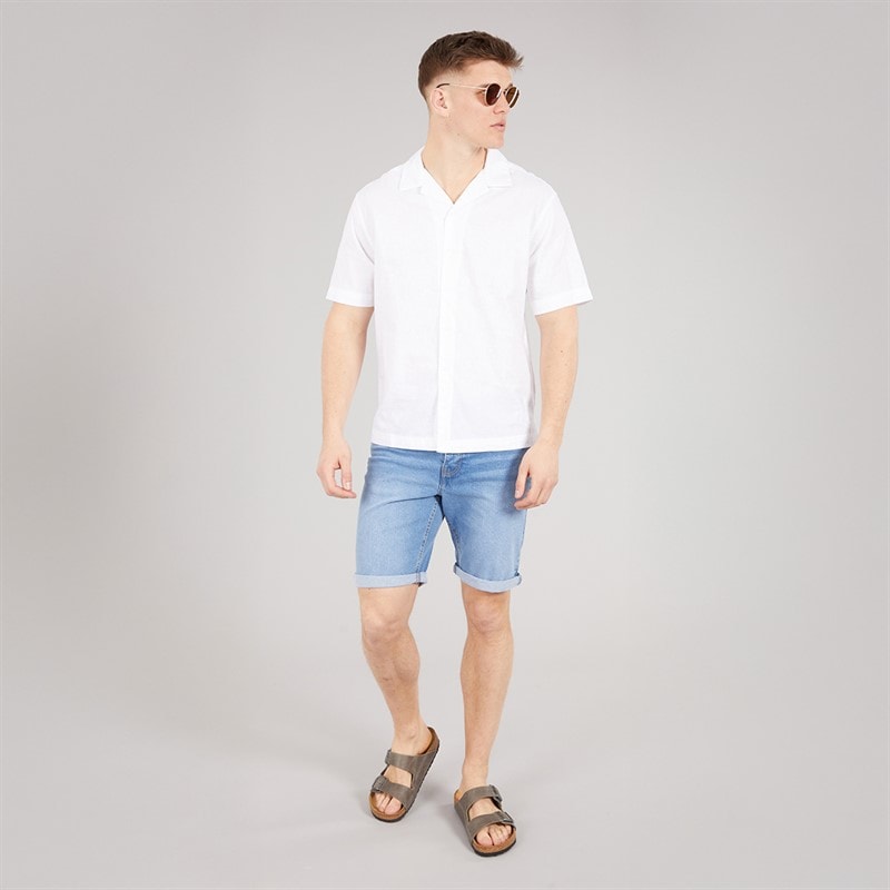 Mens Auxin Short Sleeve Shirt White - Image 3