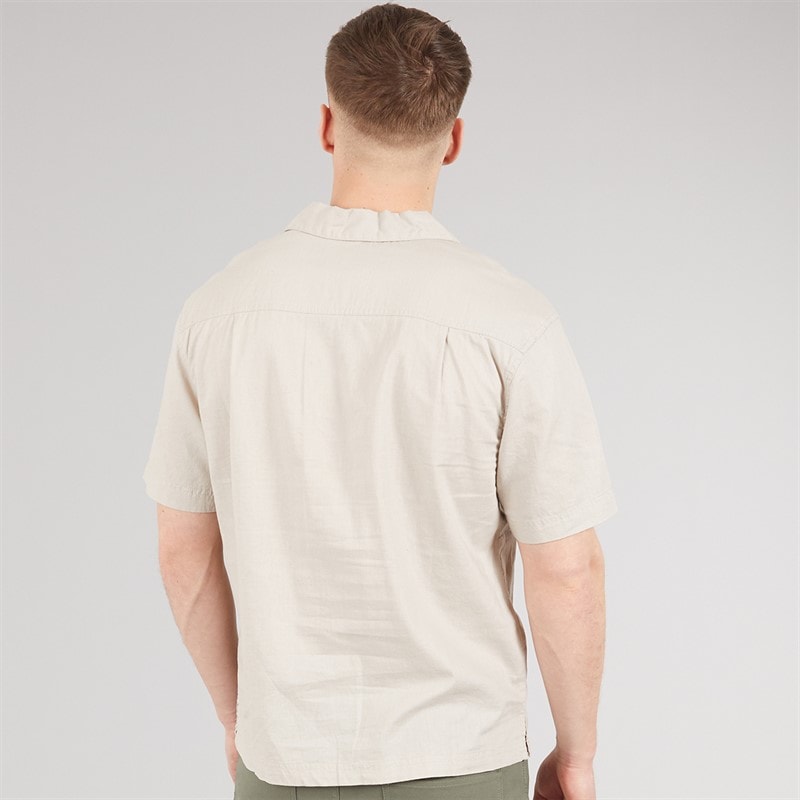 Mens Auxin Short Sleeve Shirt Sand - Image 2