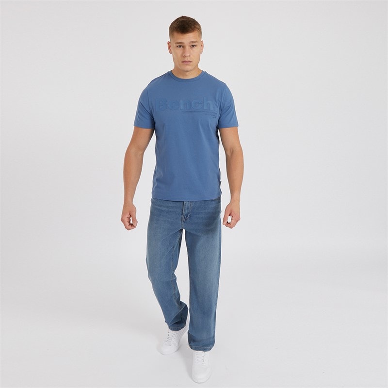 Mens Jeffers Loose Fit Jeans Mid Blue Wash - Image 4