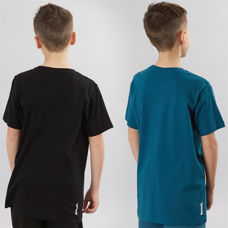 Boys Trinti Two Pack T-Shirts Teal/Black - Image 2