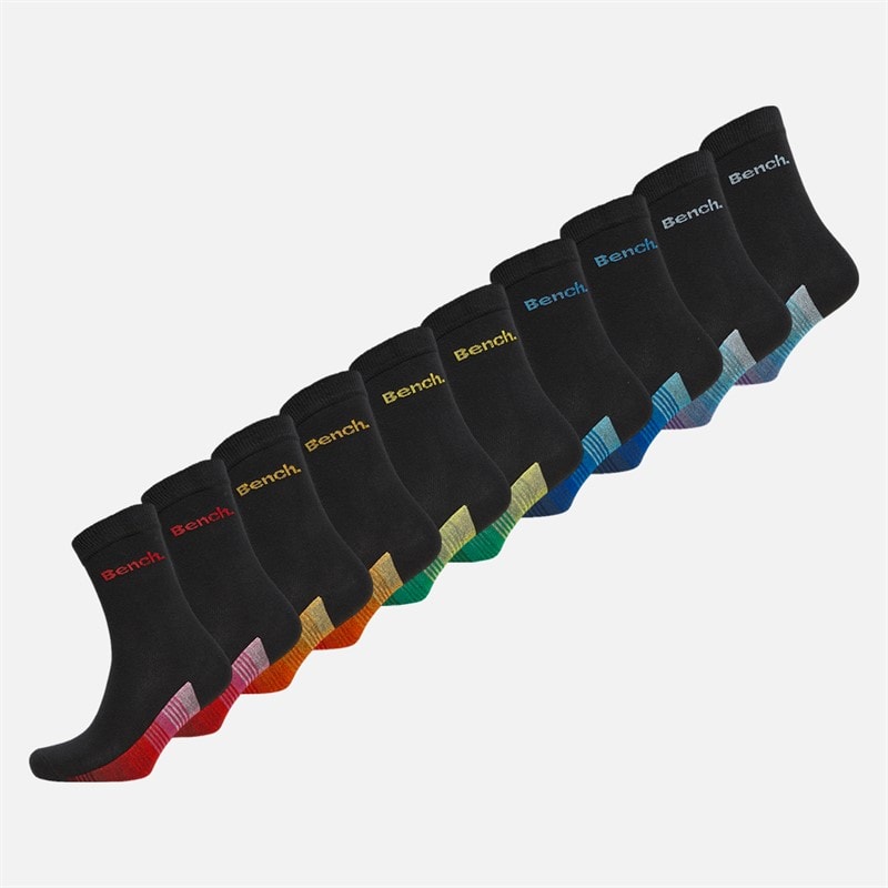 Boys Freshy Ten Pack Socks Black/Multi - Image 2