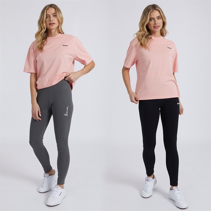 Womens Tamna Two Pack Leggings Black/Charcoal - Image 4