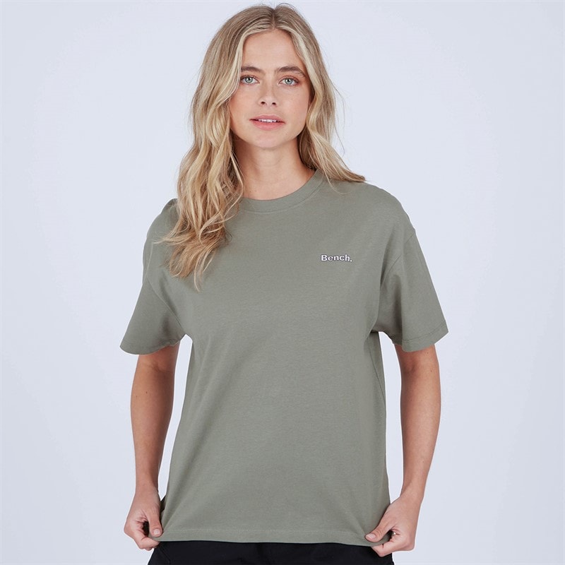Womens Oona T-Shirt Khaki Ash - Image 2