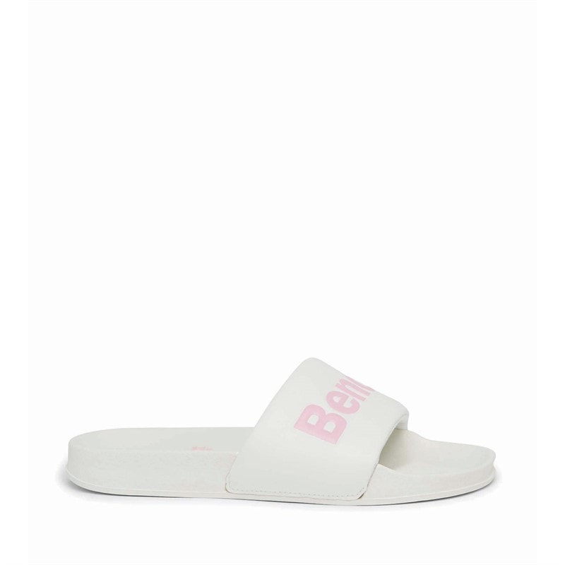 Womens Calypso Sliders White/Pink - Image 5