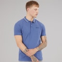 Mens Gruff Polo Shirt Mid Blue