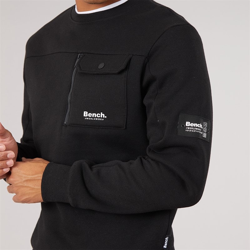 Mens Rissio Utility Sweatshirt Black - Image 3
