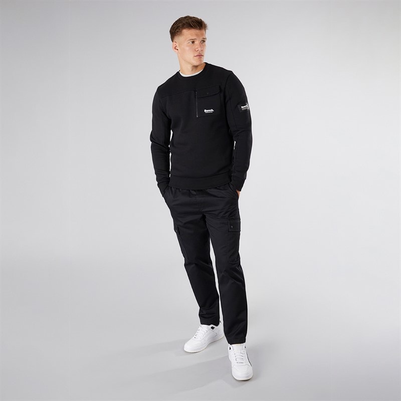Mens Rissio Utility Sweatshirt Black - Image 4