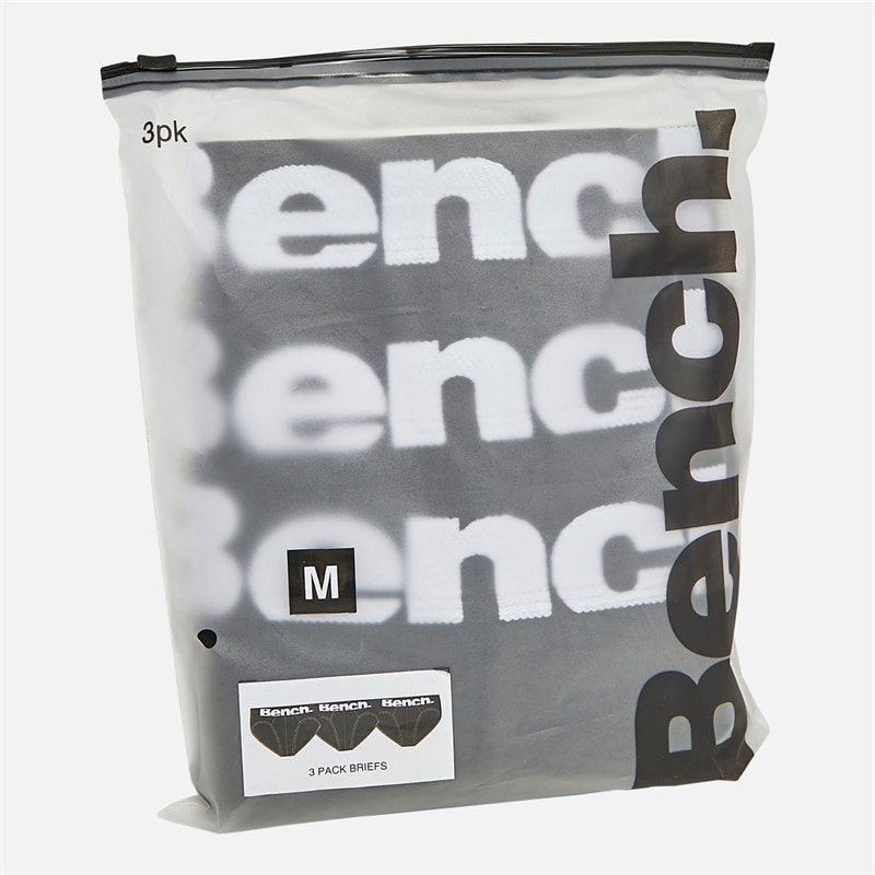 Mens Asner Three Pack Briefs Black/Black/Black - Image 2