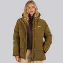 Womens Fina Mid Length Puffer Jacket Dark Olive