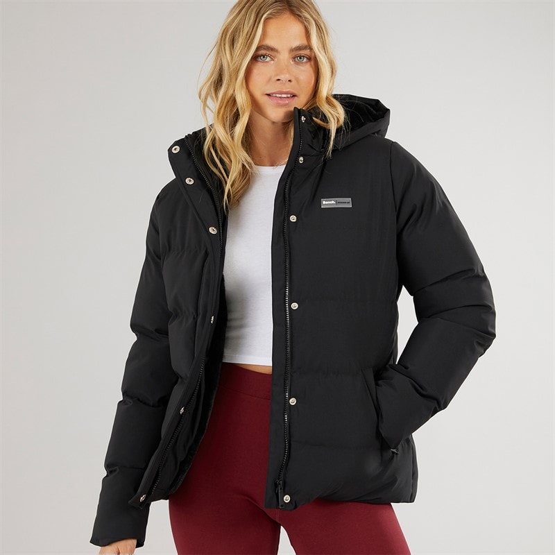 Womens Atha Short Puffer Jacket Black - Image 3