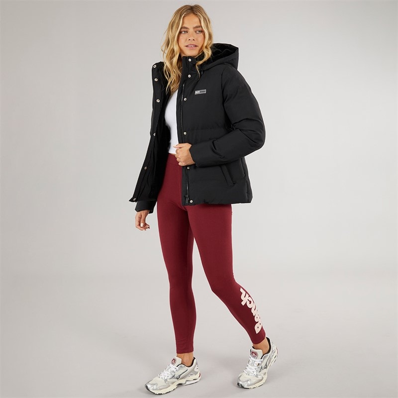 Womens Atha Short Puffer Jacket Black - Image 4
