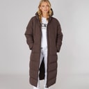 Womens Elli Maxi Length Waterproof Jacket Coffee
