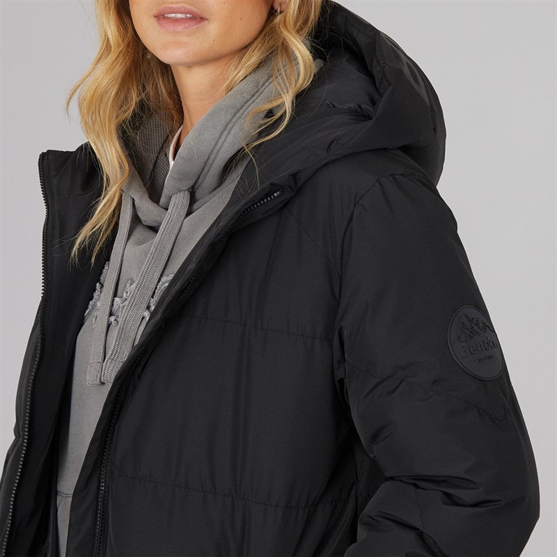 Womens Elli Maxi Length Waterproof Jacket Black - Image 3