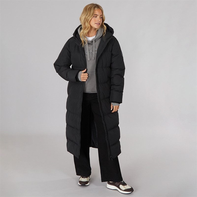 Womens Elli Maxi Length Waterproof Jacket Black - Image 4