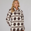 Womens Navo Borg Fleece Winter White