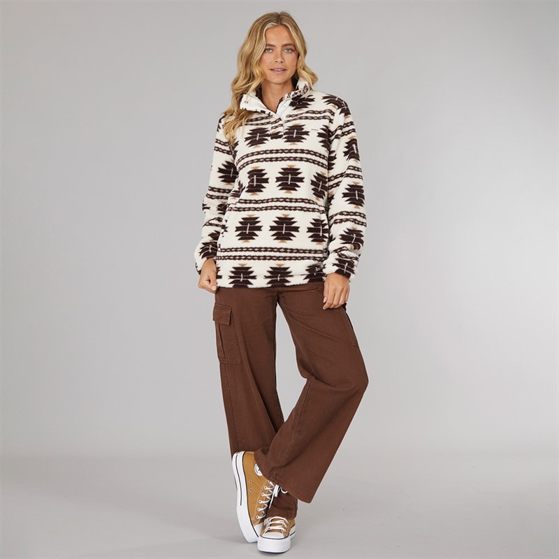 Womens Navo Borg Fleece Winter White - Image 4