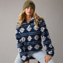 Womens Navo Borg Fleece Navy