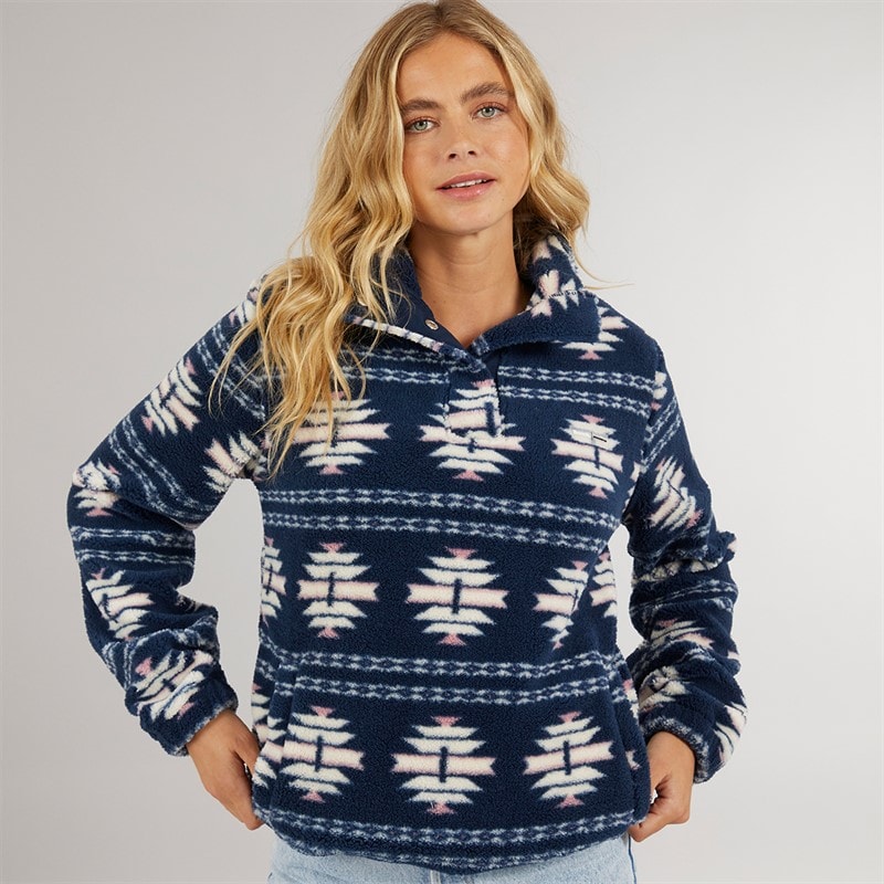 Womens Navo Borg Fleece Navy - Image 3