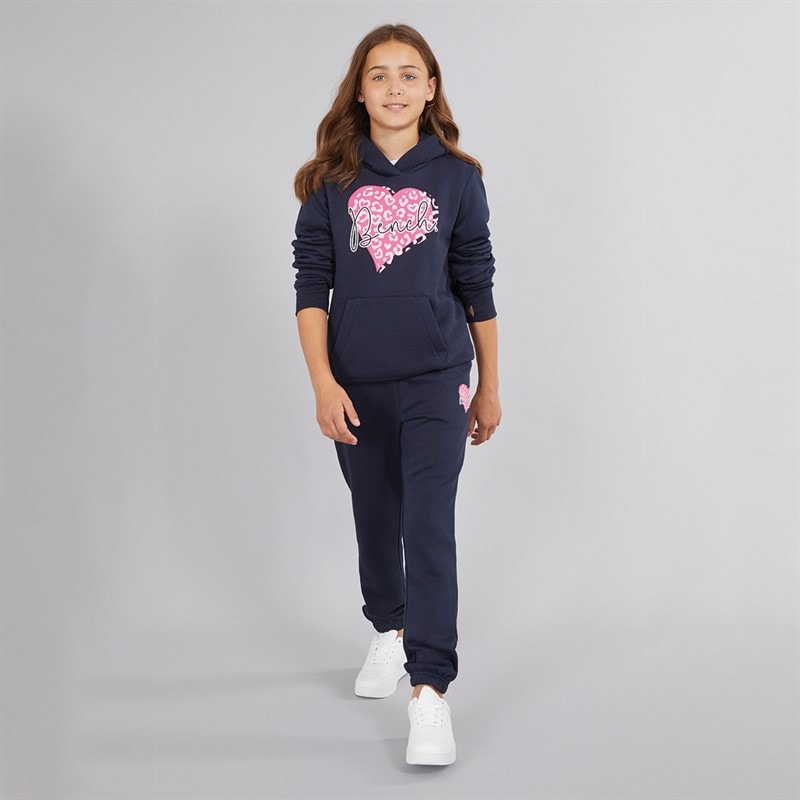 Girls Srean Hoodie And Joggers Tracksuit Navy - Image 4